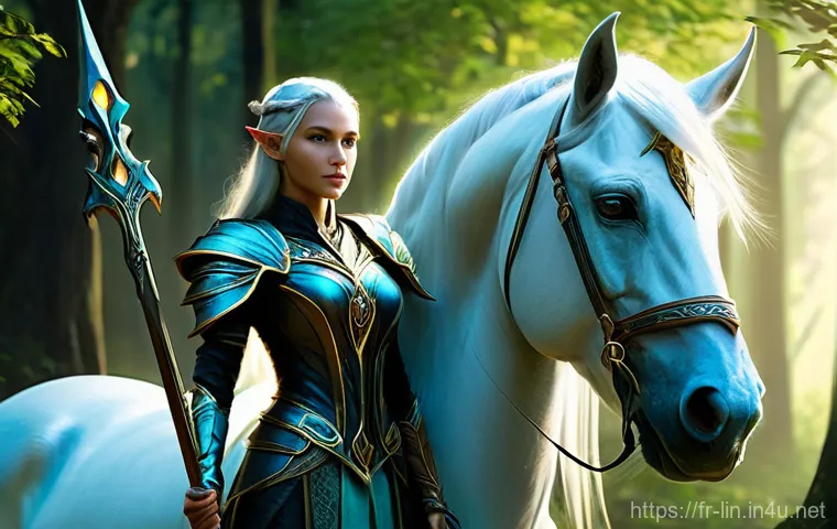 리니지 PvE 유저 추천 클래스 - A female 'Sorcerer' character, radiating magical energy. She is wearing elegant, floor-length robes ...